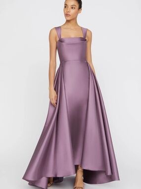 Theia Zendaya Mikado Satin Gown in chrome lavender